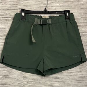 Madewell Deep Green Athletic Shorts with Webbing Belt